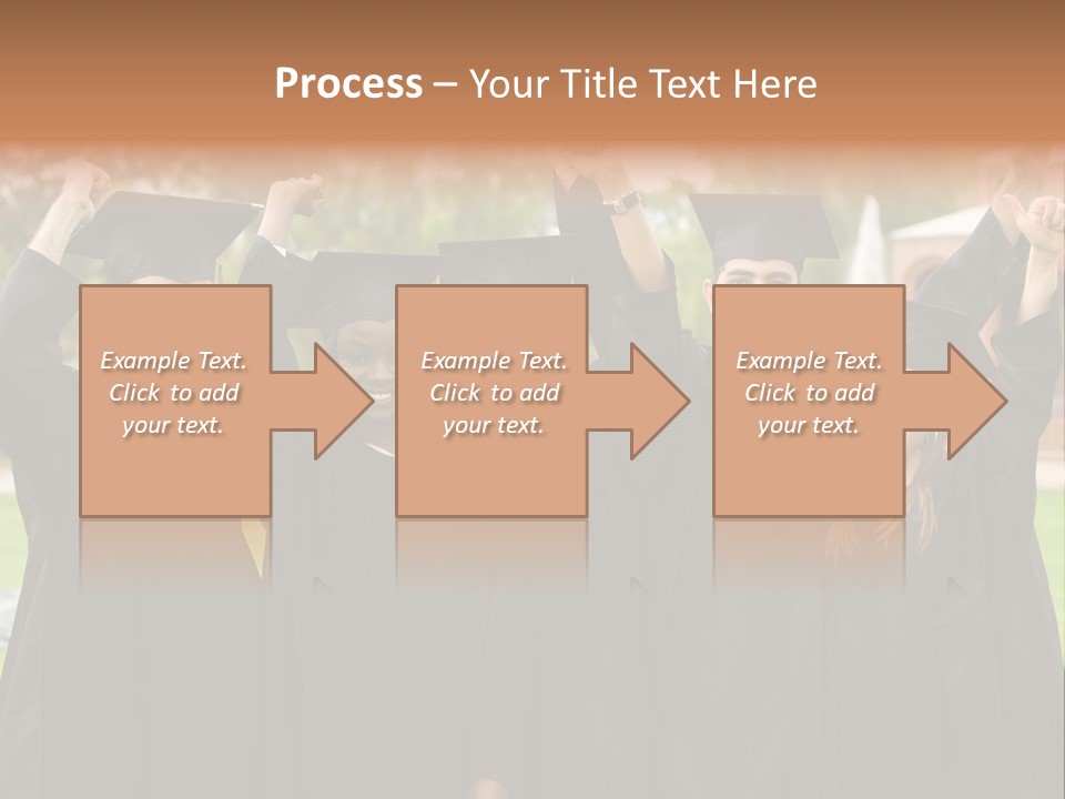 Happy Graduation Student Full Of Success Outdoors PowerPoint Template