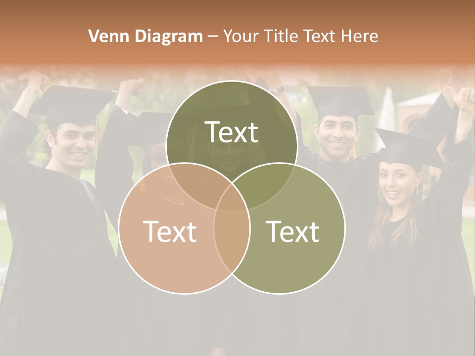 Happy Graduation Student Full Of Success Outdoors PowerPoint Template