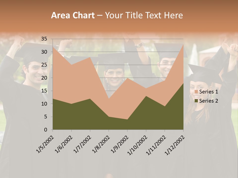 Happy Graduation Student Full Of Success Outdoors PowerPoint Template