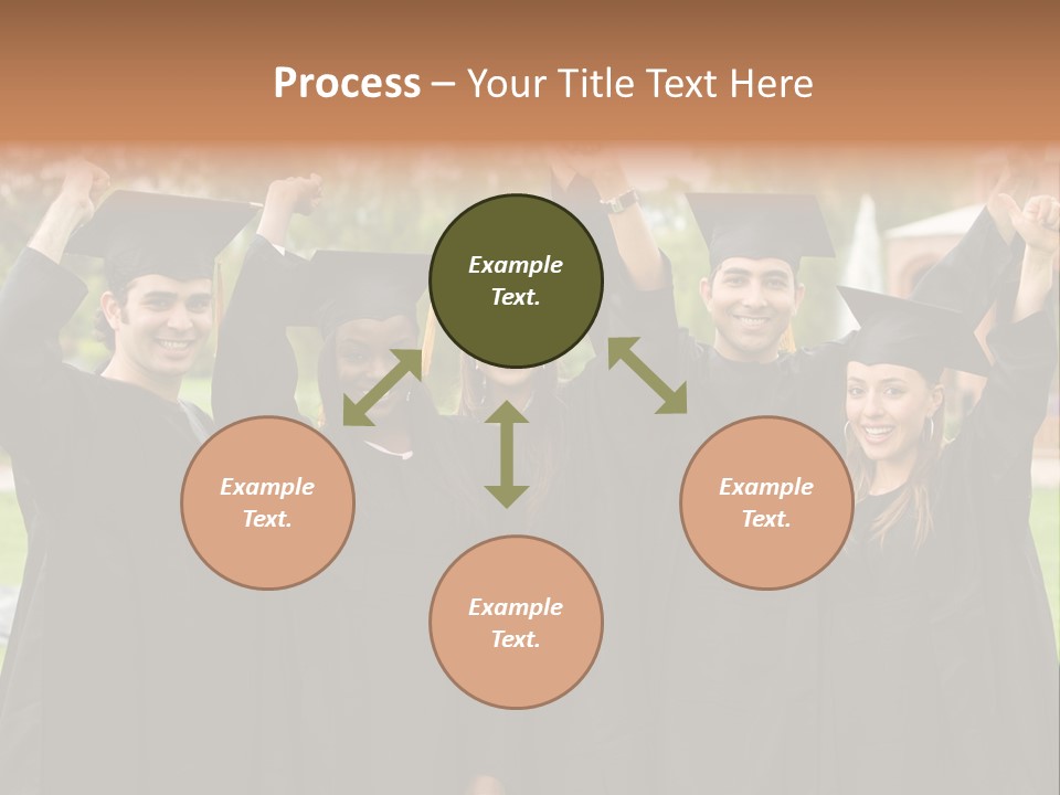 Happy Graduation Student Full Of Success Outdoors PowerPoint Template