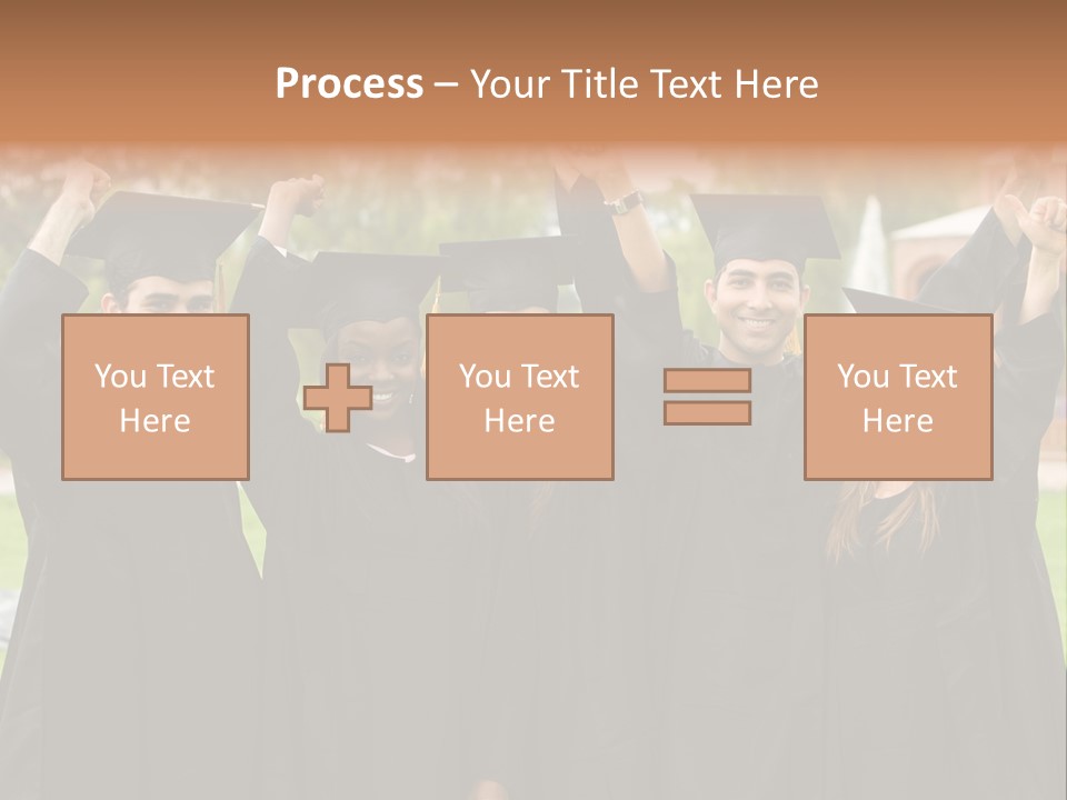 Happy Graduation Student Full Of Success Outdoors PowerPoint Template