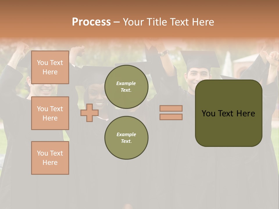 Happy Graduation Student Full Of Success Outdoors PowerPoint Template
