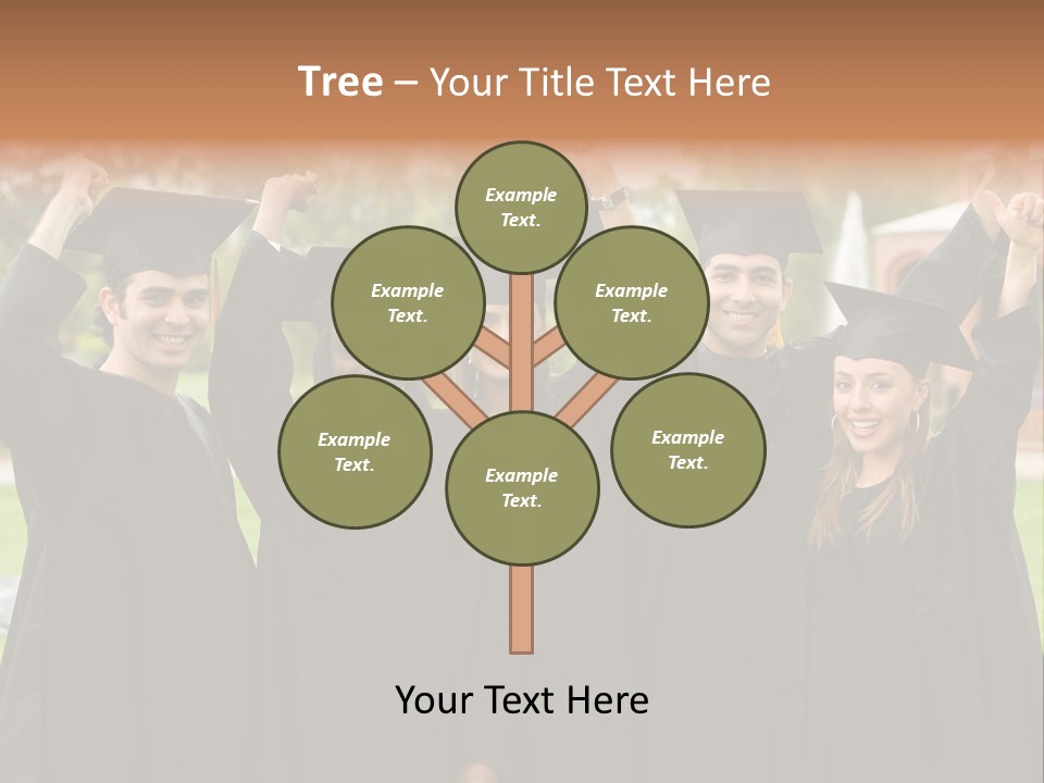 Happy Graduation Student Full Of Success Outdoors PowerPoint Template