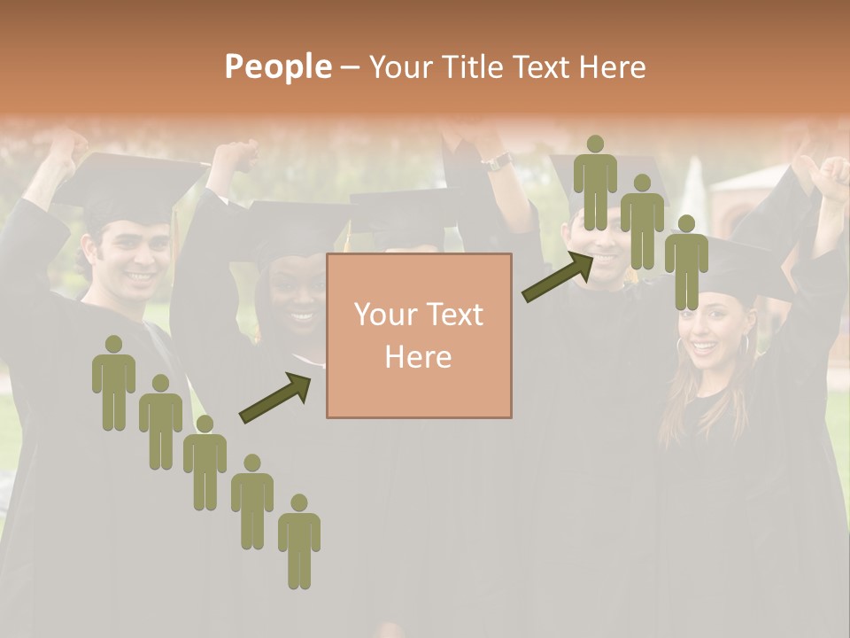 Happy Graduation Student Full Of Success Outdoors PowerPoint Template