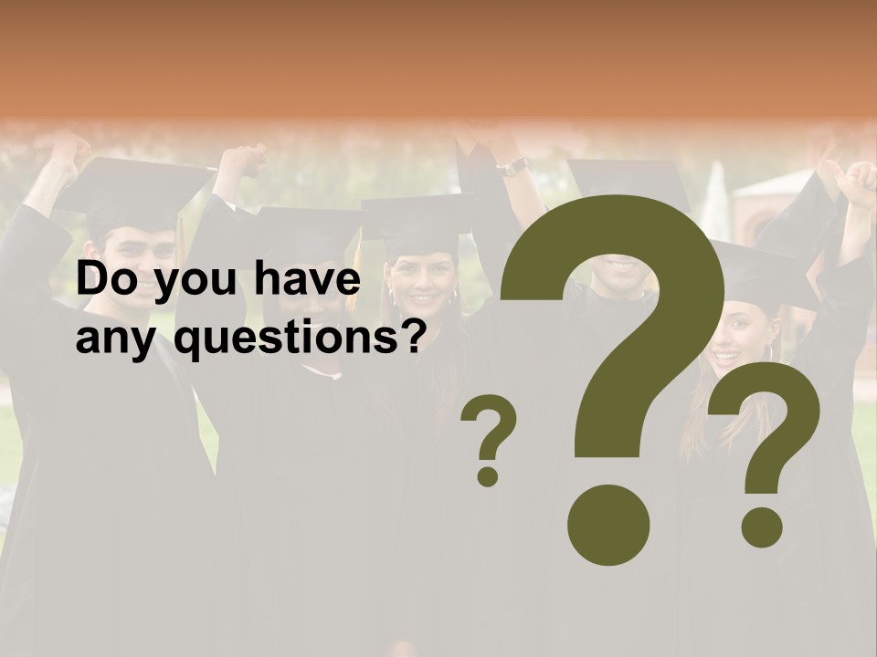 Happy Graduation Student Full Of Success Outdoors PowerPoint Template