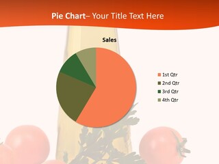Bottle Of Olive Oil, Tomatoes, And Leaf Of Parsley Ready For Salad PowerPoint Template