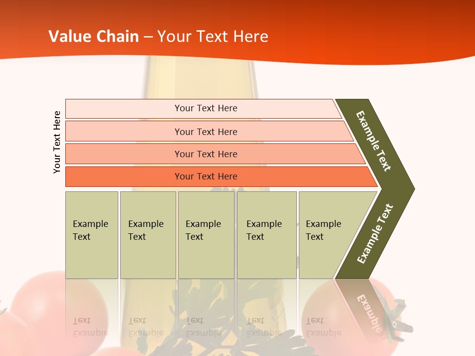 Bottle Of Olive Oil, Tomatoes, And Leaf Of Parsley Ready For Salad PowerPoint Template