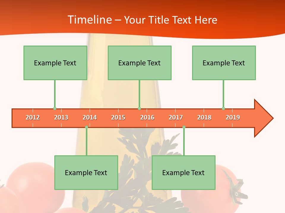 Bottle Of Olive Oil, Tomatoes, And Leaf Of Parsley Ready For Salad PowerPoint Template