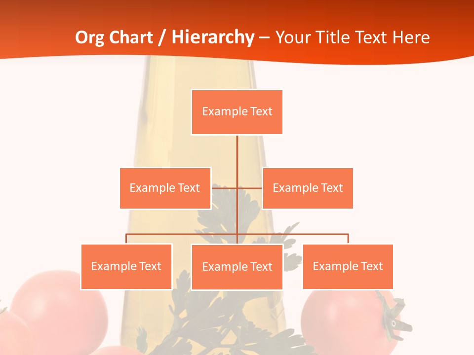 Bottle Of Olive Oil, Tomatoes, And Leaf Of Parsley Ready For Salad PowerPoint Template