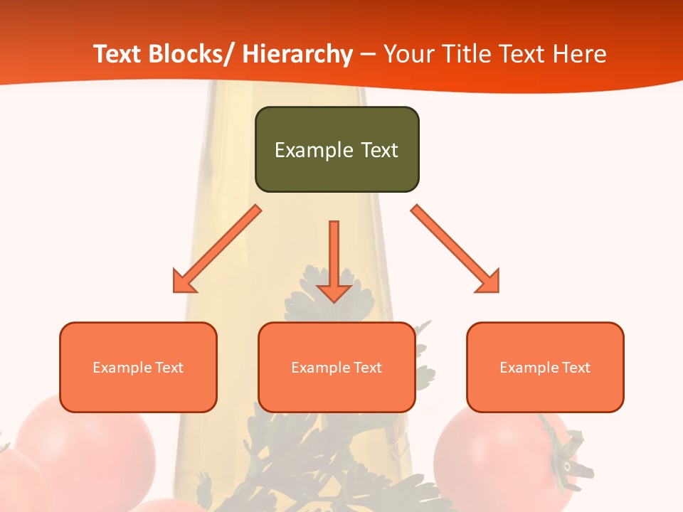 Bottle Of Olive Oil, Tomatoes, And Leaf Of Parsley Ready For Salad PowerPoint Template