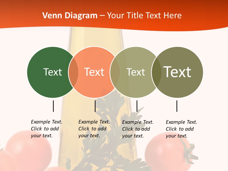 Bottle Of Olive Oil, Tomatoes, And Leaf Of Parsley Ready For Salad PowerPoint Template