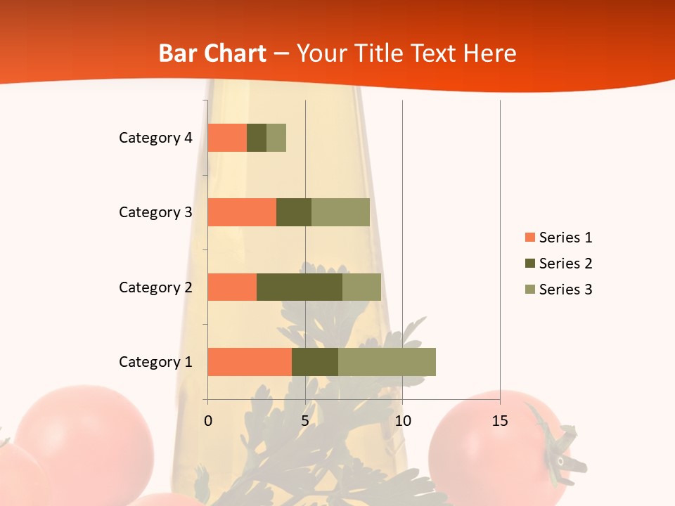 Bottle Of Olive Oil, Tomatoes, And Leaf Of Parsley Ready For Salad PowerPoint Template