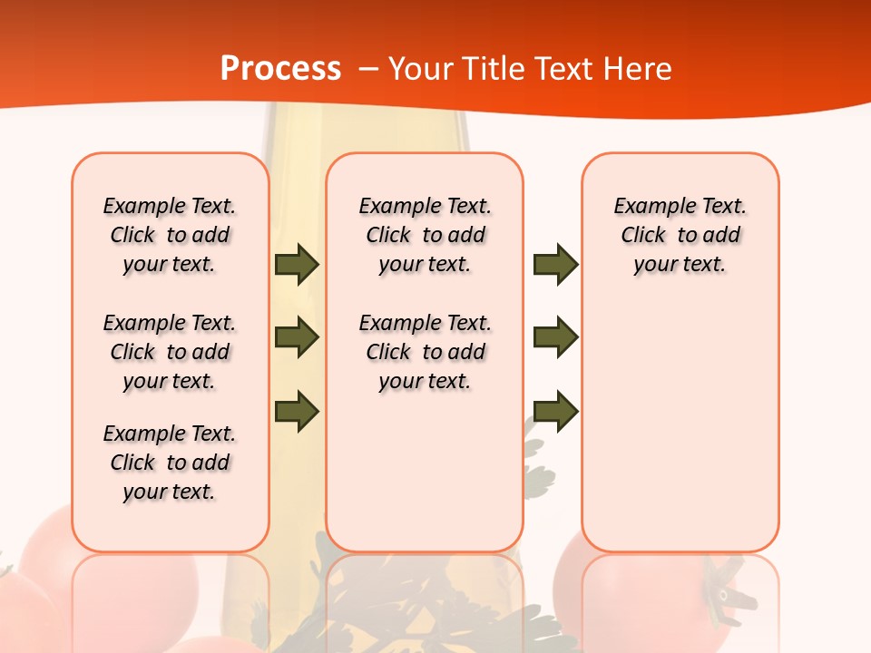Bottle Of Olive Oil, Tomatoes, And Leaf Of Parsley Ready For Salad PowerPoint Template