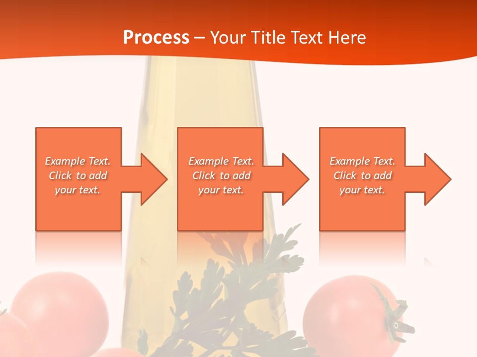 Bottle Of Olive Oil, Tomatoes, And Leaf Of Parsley Ready For Salad PowerPoint Template