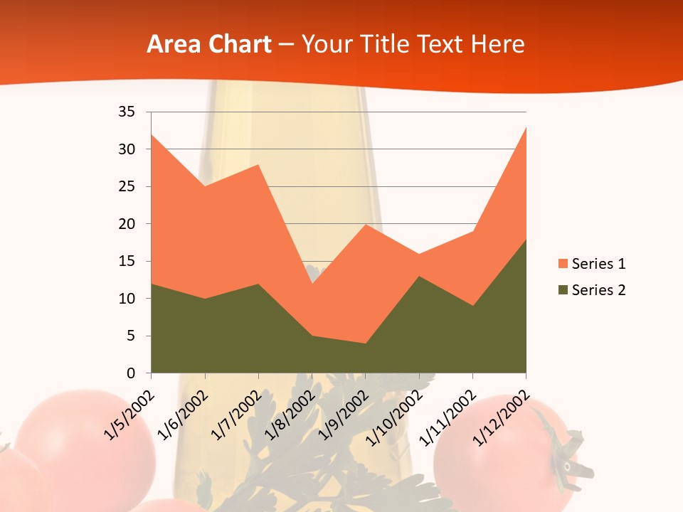 Bottle Of Olive Oil, Tomatoes, And Leaf Of Parsley Ready For Salad PowerPoint Template