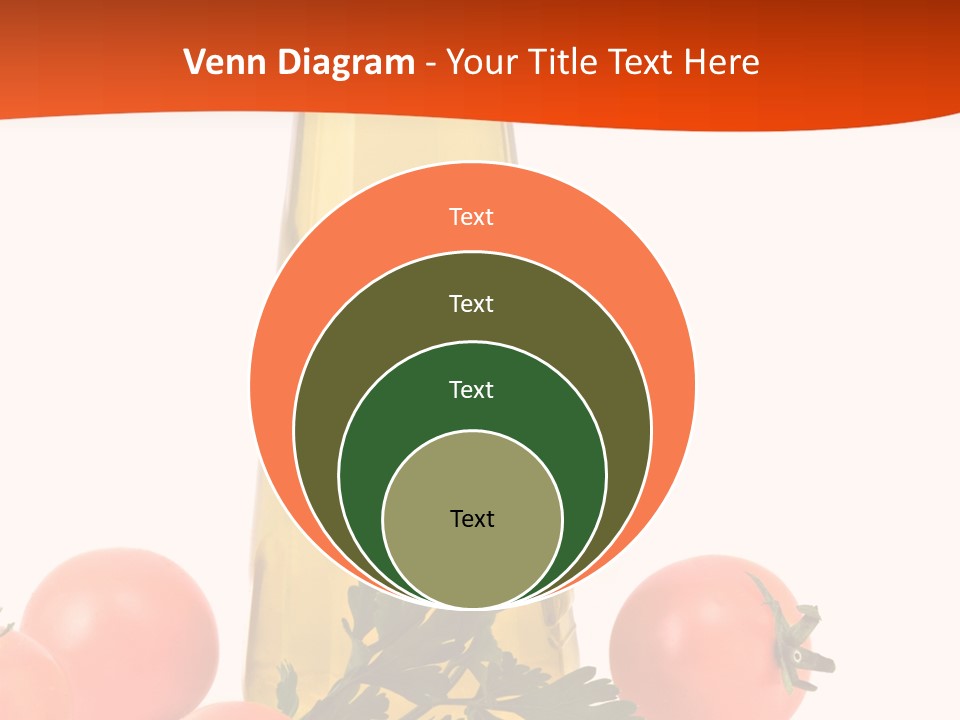 Bottle Of Olive Oil, Tomatoes, And Leaf Of Parsley Ready For Salad PowerPoint Template