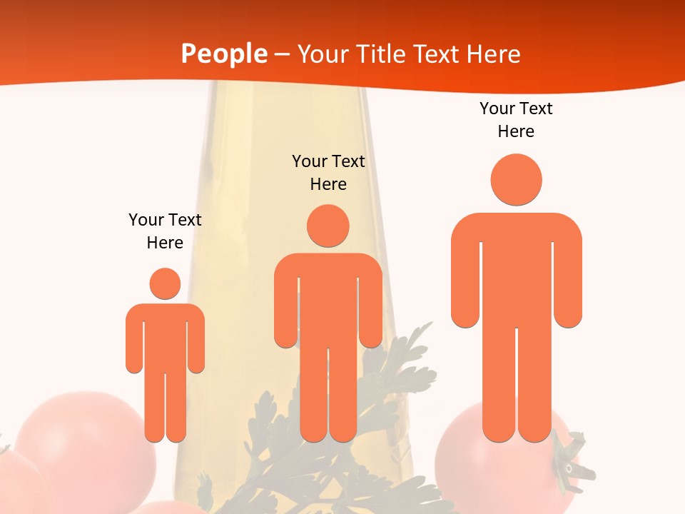 Bottle Of Olive Oil, Tomatoes, And Leaf Of Parsley Ready For Salad PowerPoint Template