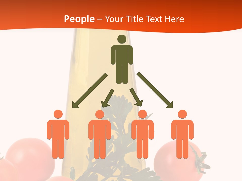 Bottle Of Olive Oil, Tomatoes, And Leaf Of Parsley Ready For Salad PowerPoint Template