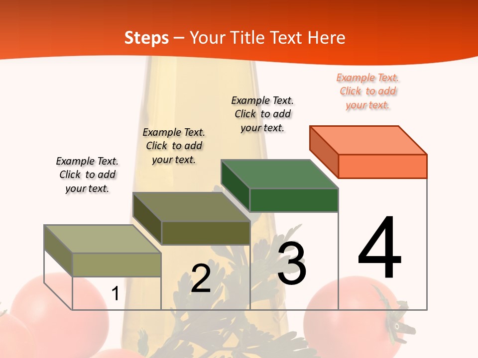 Bottle Of Olive Oil, Tomatoes, And Leaf Of Parsley Ready For Salad PowerPoint Template