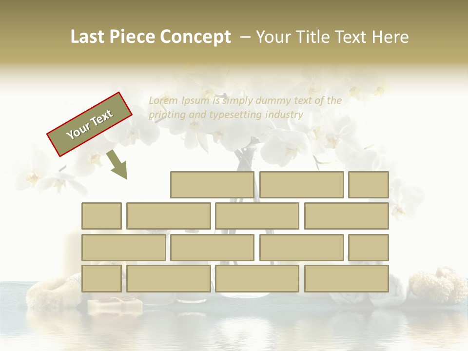 Essential Body Massage Oils In Bottles For Body Care With Reflection PowerPoint Template