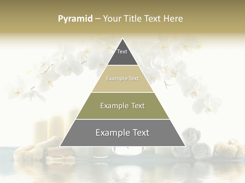 Essential Body Massage Oils In Bottles For Body Care With Reflection PowerPoint Template