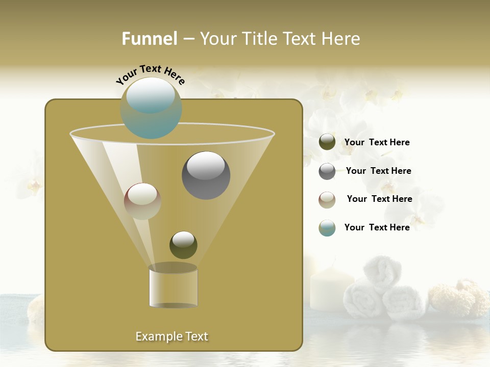 Essential Body Massage Oils In Bottles For Body Care With Reflection PowerPoint Template