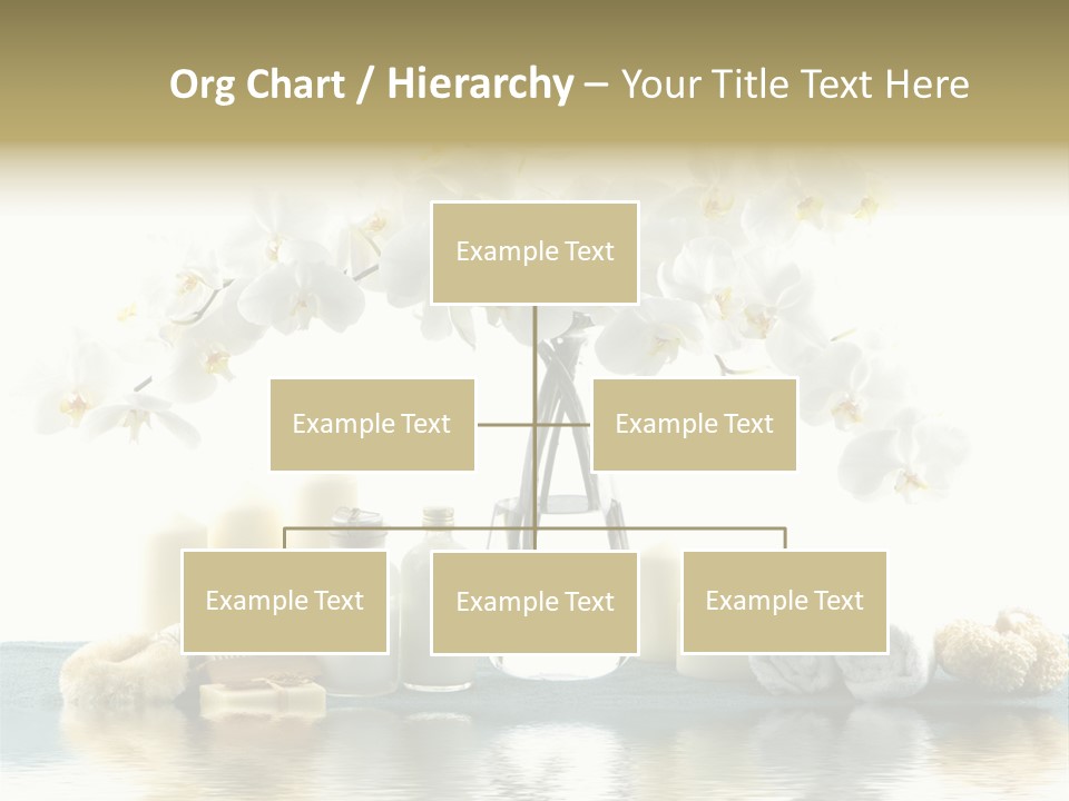 Essential Body Massage Oils In Bottles For Body Care With Reflection PowerPoint Template