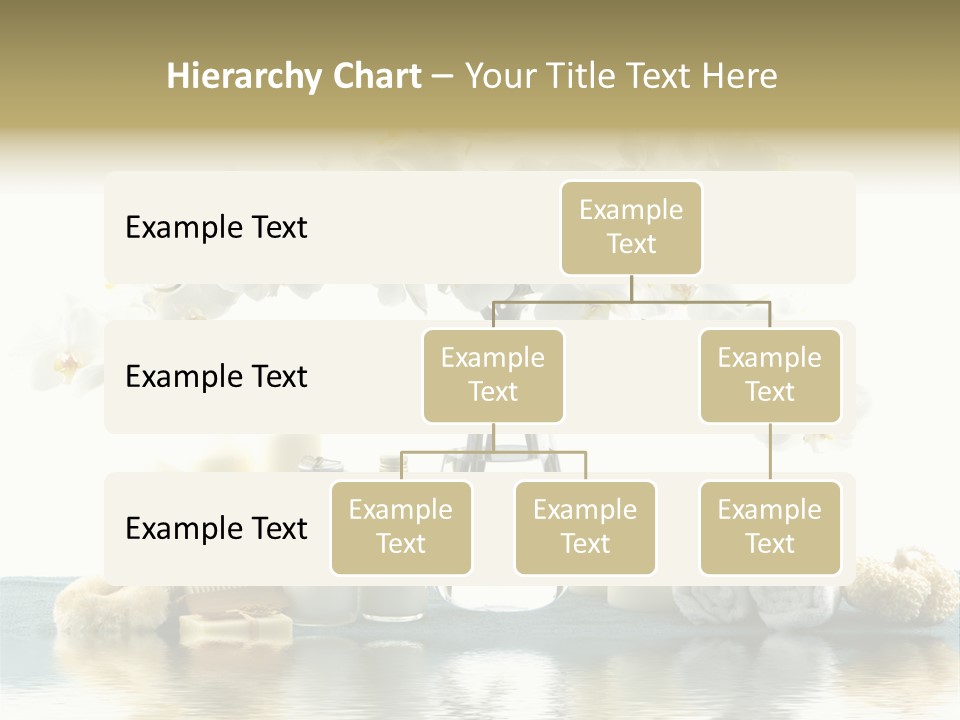 Essential Body Massage Oils In Bottles For Body Care With Reflection PowerPoint Template