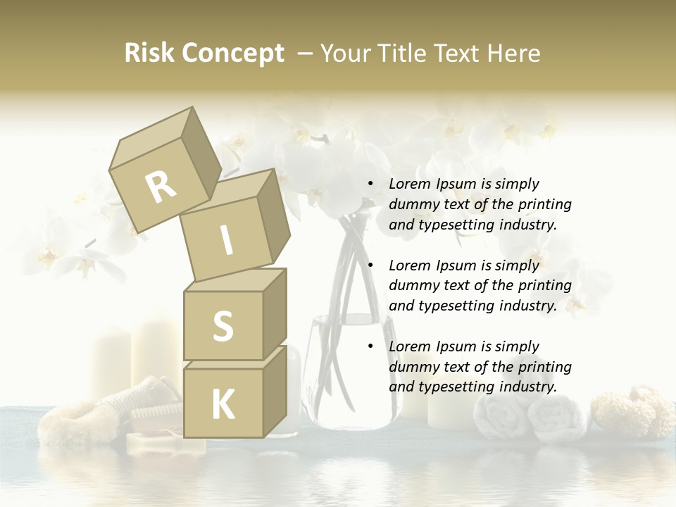 Essential Body Massage Oils In Bottles For Body Care With Reflection PowerPoint Template