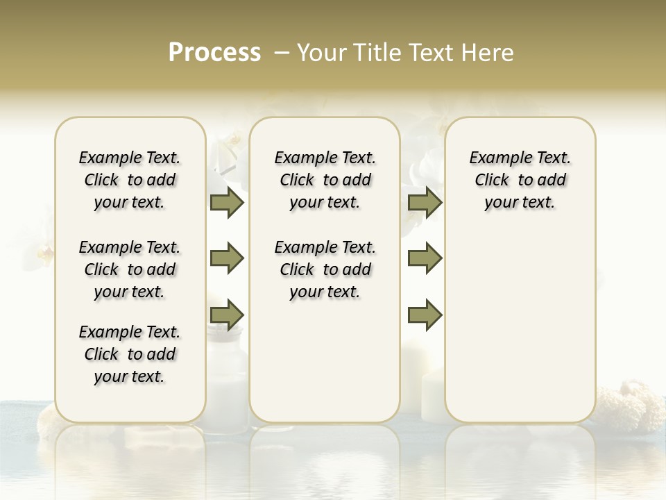 Essential Body Massage Oils In Bottles For Body Care With Reflection PowerPoint Template