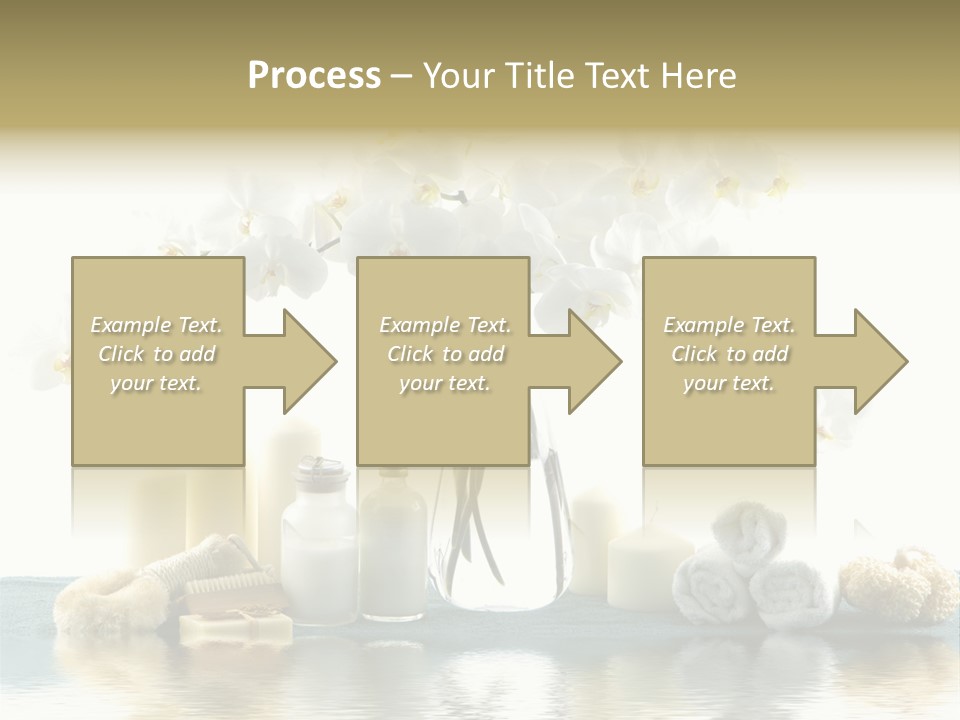 Essential Body Massage Oils In Bottles For Body Care With Reflection PowerPoint Template