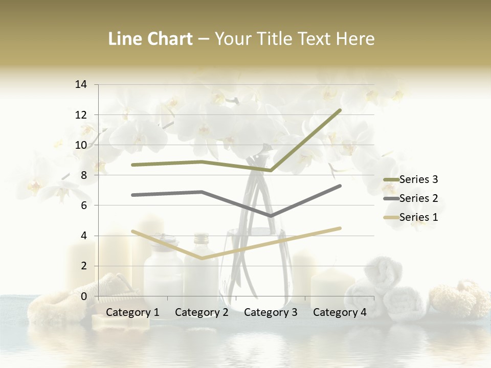 Essential Body Massage Oils In Bottles For Body Care With Reflection PowerPoint Template