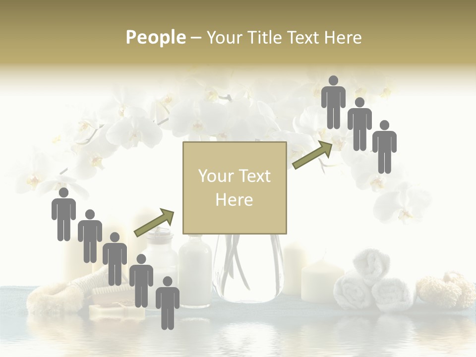 Essential Body Massage Oils In Bottles For Body Care With Reflection PowerPoint Template