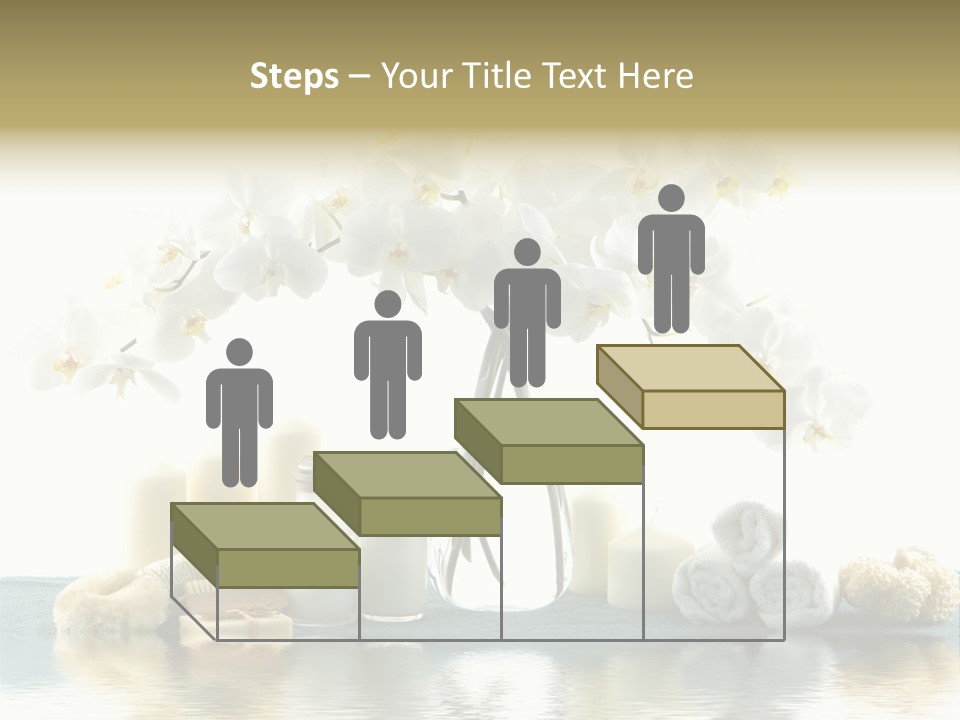 Essential Body Massage Oils In Bottles For Body Care With Reflection PowerPoint Template