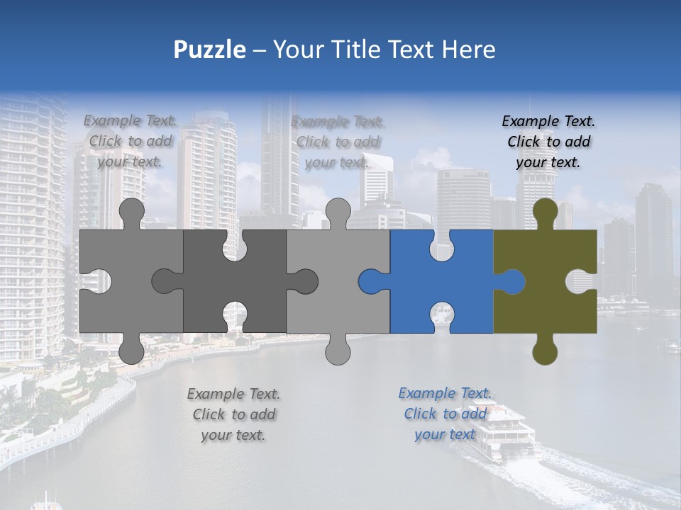 Queensland Capital City Brisbane In Australia, Cbd, Riverside PowerPoint Template