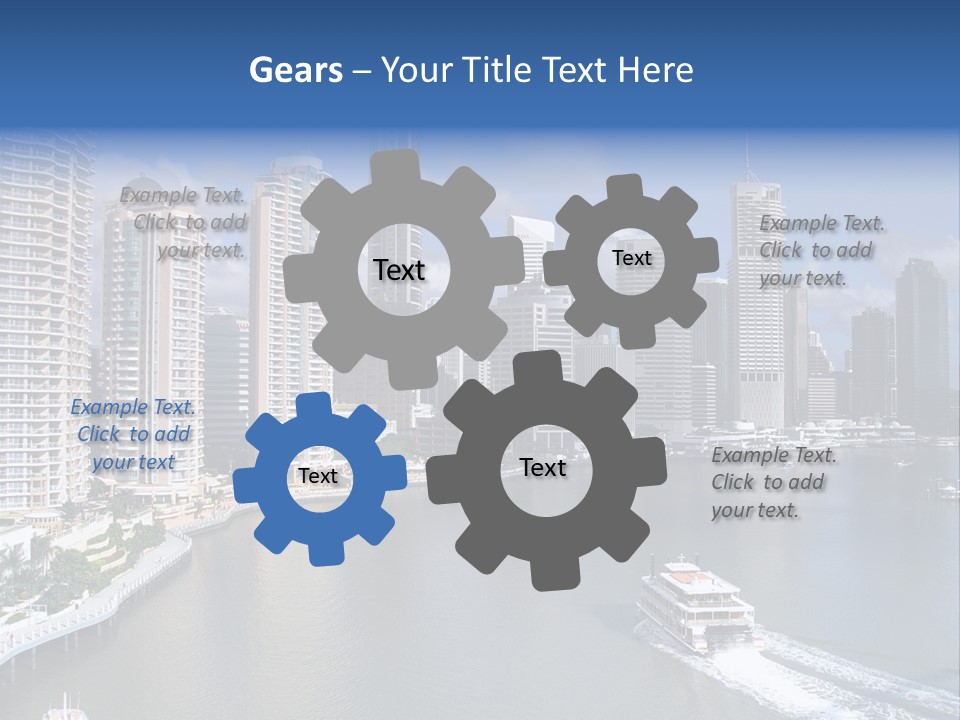 Queensland Capital City Brisbane In Australia, Cbd, Riverside PowerPoint Template