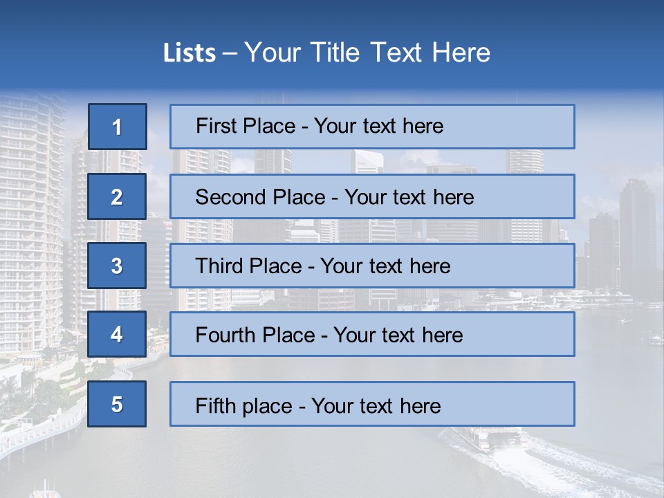 Queensland Capital City Brisbane In Australia, Cbd, Riverside PowerPoint Template