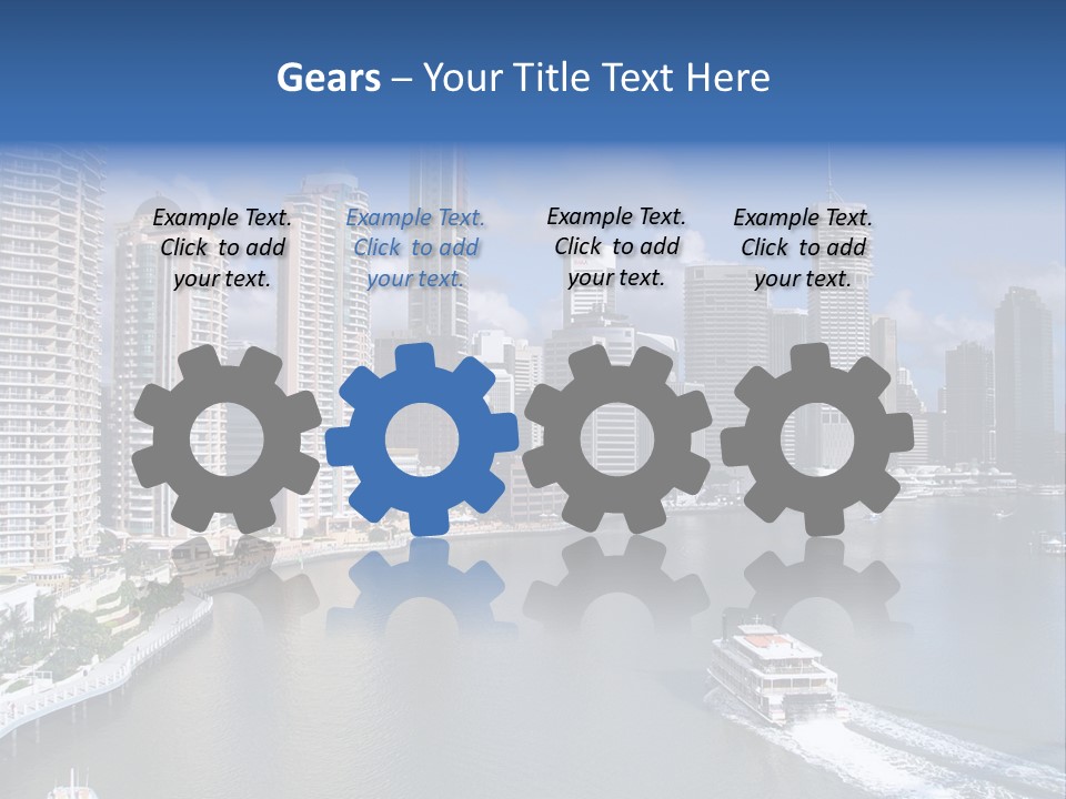 Queensland Capital City Brisbane In Australia, Cbd, Riverside PowerPoint Template