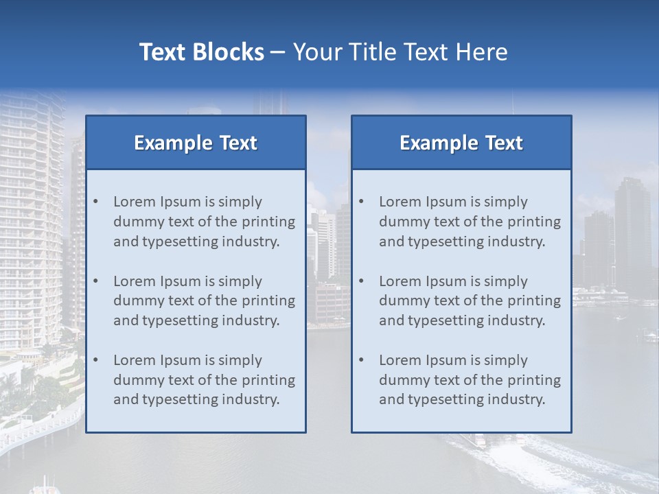 Queensland Capital City Brisbane In Australia, Cbd, Riverside PowerPoint Template