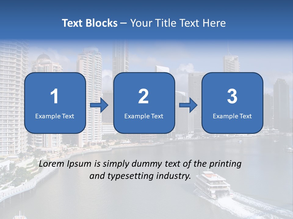 Queensland Capital City Brisbane In Australia, Cbd, Riverside PowerPoint Template