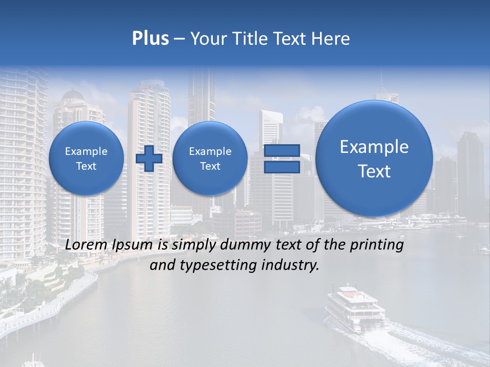 Queensland Capital City Brisbane In Australia, Cbd, Riverside PowerPoint Template