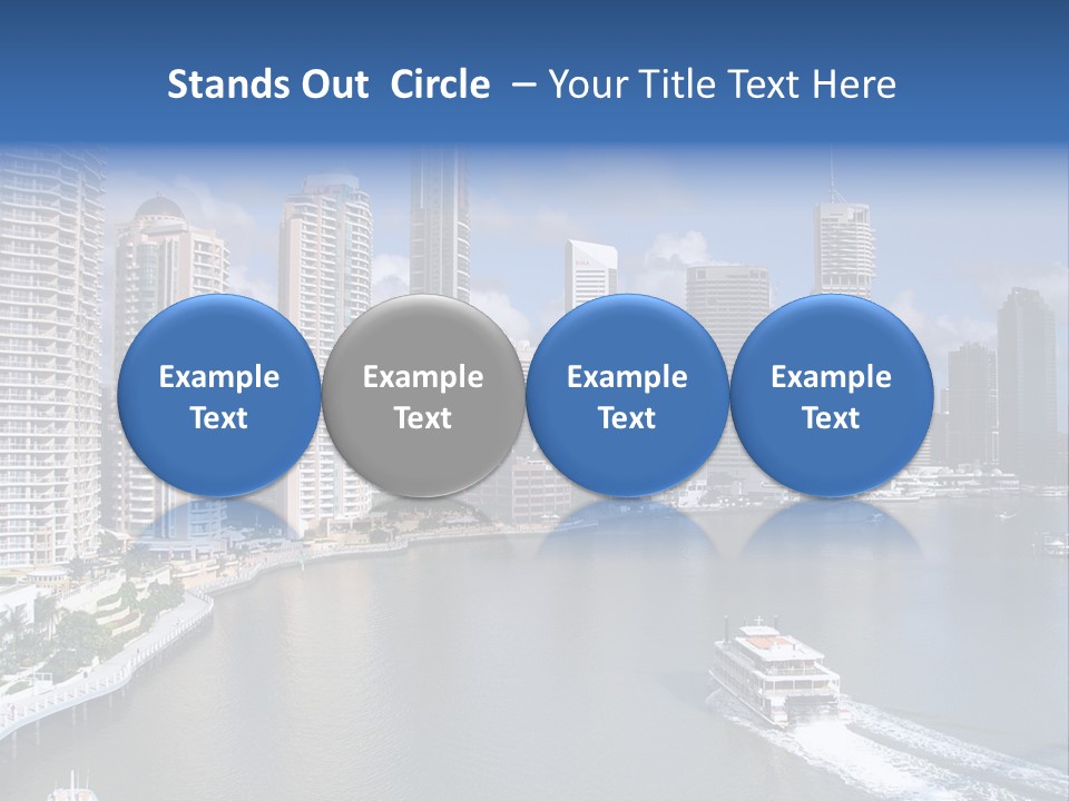 Queensland Capital City Brisbane In Australia, Cbd, Riverside PowerPoint Template