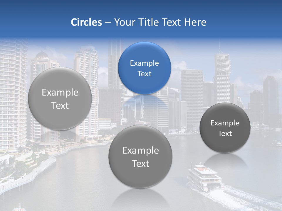 Queensland Capital City Brisbane In Australia, Cbd, Riverside PowerPoint Template