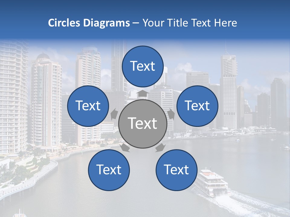 Queensland Capital City Brisbane In Australia, Cbd, Riverside PowerPoint Template