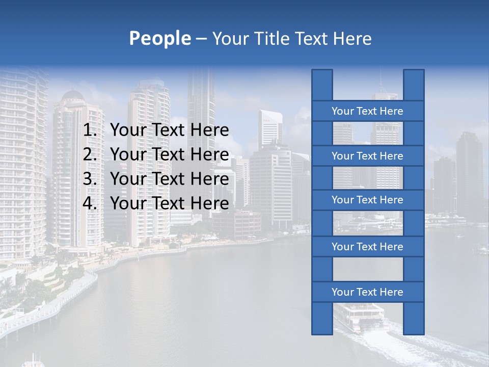 Queensland Capital City Brisbane In Australia, Cbd, Riverside PowerPoint Template