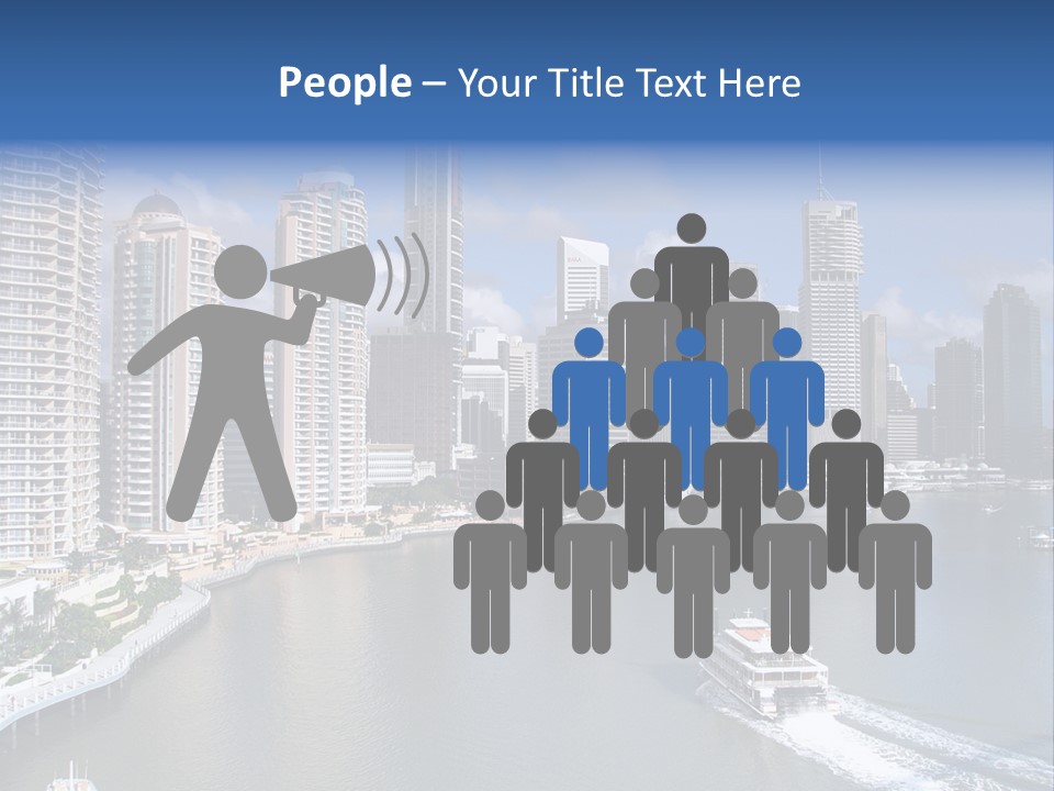 Queensland Capital City Brisbane In Australia, Cbd, Riverside PowerPoint Template