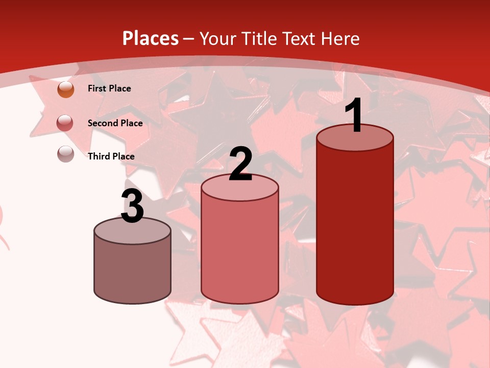 Celebration Stars On White Background PowerPoint Template