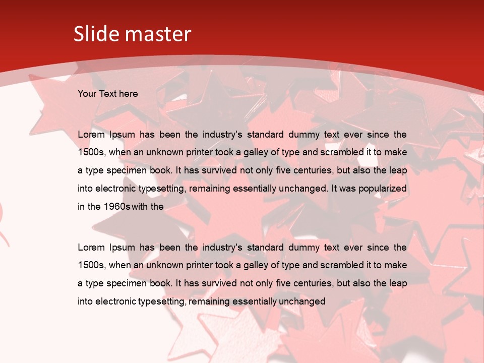 Celebration Stars On White Background PowerPoint Template