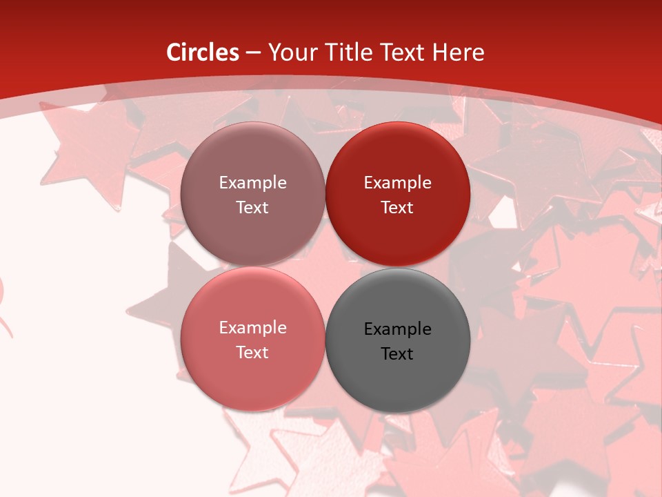 Celebration Stars On White Background PowerPoint Template