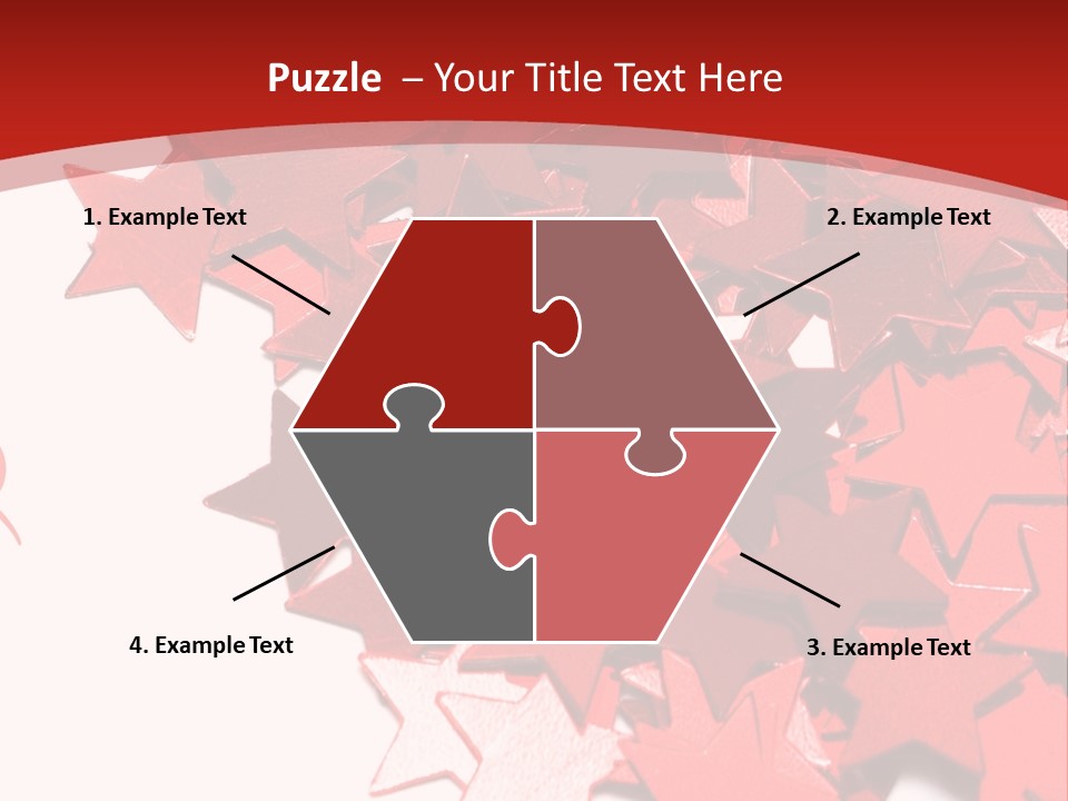 Celebration Stars On White Background PowerPoint Template